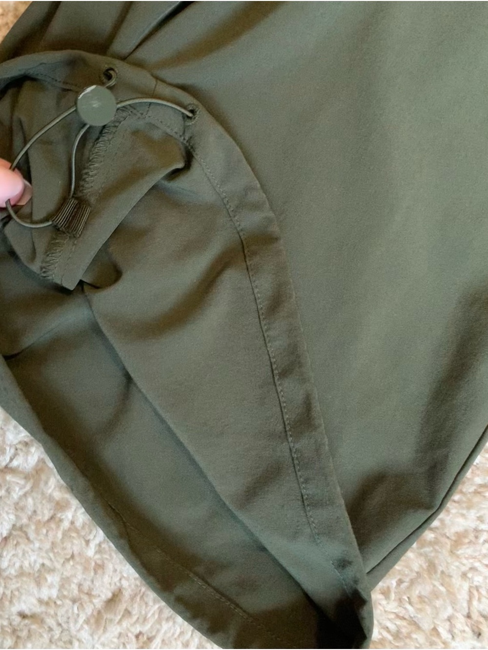 Athleta Brooklyn Utility Jumpsuit Olive Green Size 6 - Picture 6 of 11